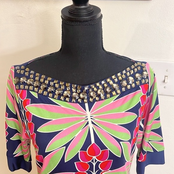 NWT Peter Nygard Designer 100% Silk Dress, Sz. Medium. - Picture 3 of 12